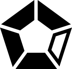 Pentagonal Chart Line Art Svg Vector, Free Vectors File